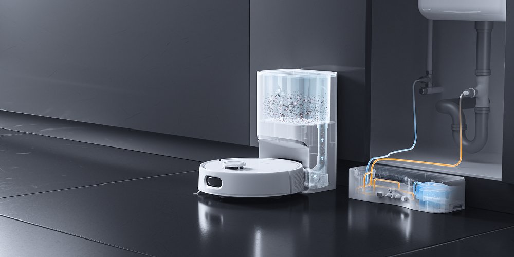 Robot Vacuum and mop marvels: A 100% fully automatic robot with a Dual Station design. - SwitchBot UK