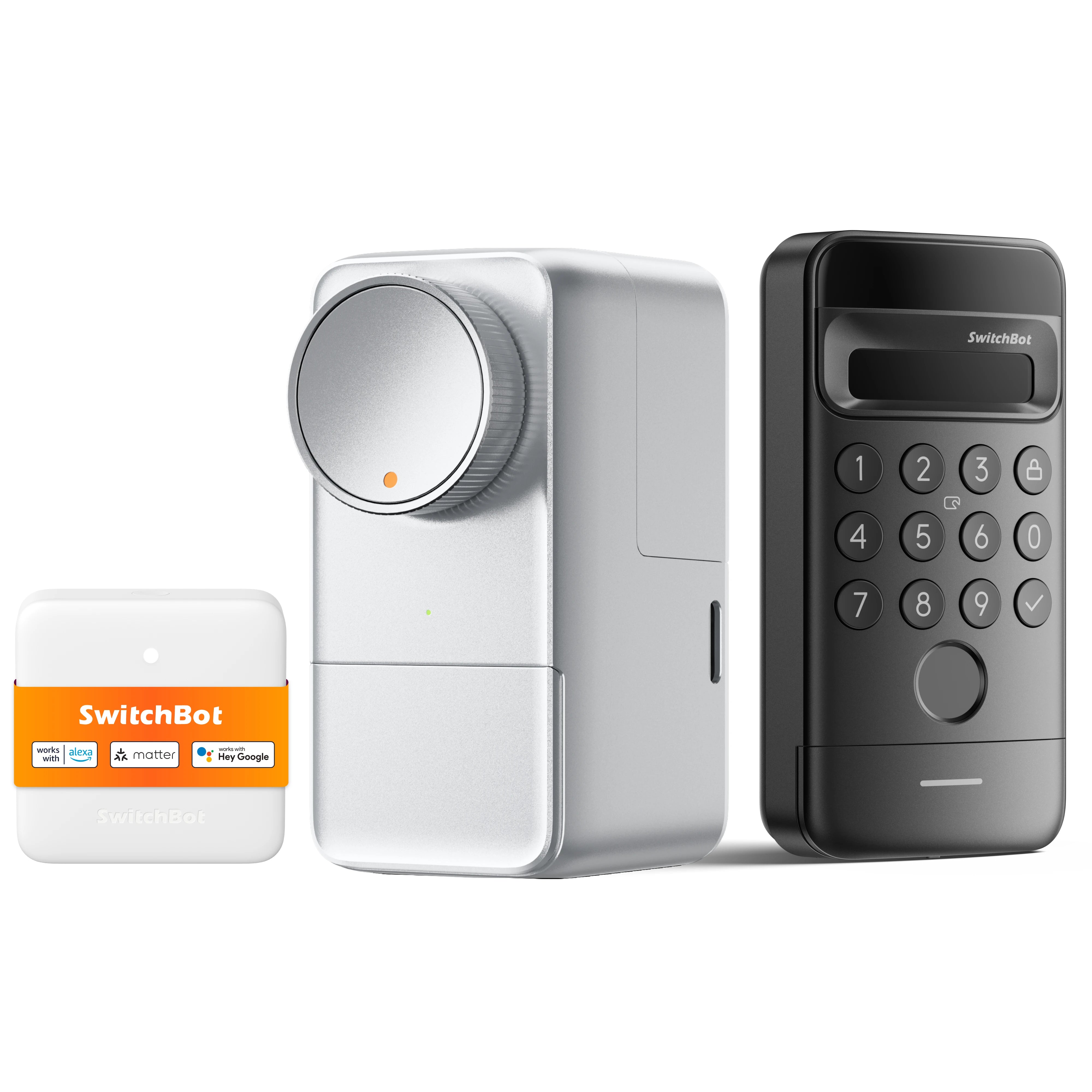 SwitchBot Lock Pro Lock Pro + Hub Mini Matter Enabled + Keypad Vision Silver