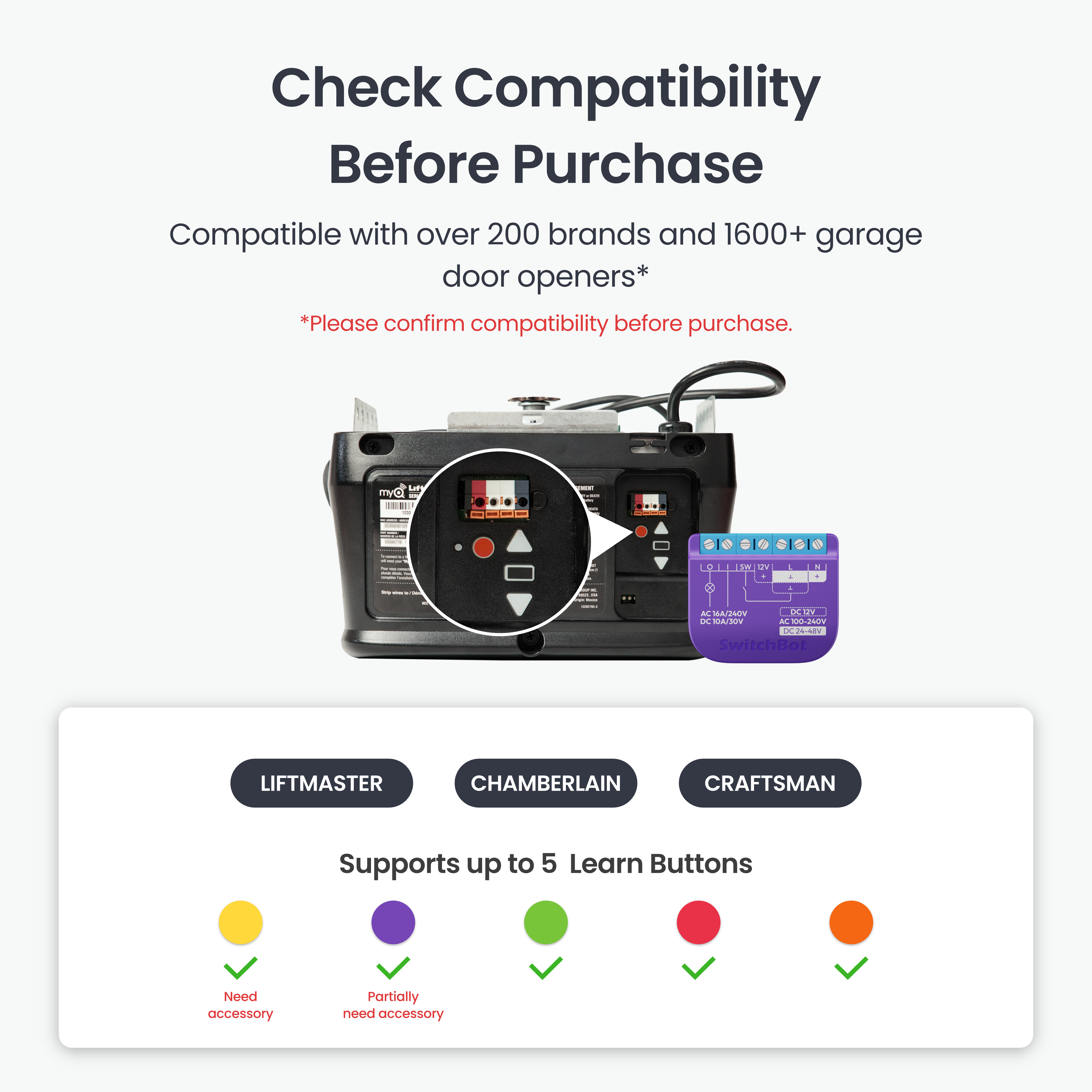 SwitchBot Garage Door Opener Adapter